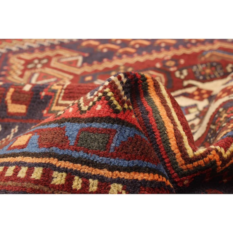 ECARPETGALLERY Hand-knotted Andelz Red Wool Rug - 4'3 x 6'3