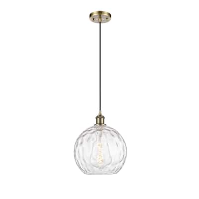 Innovations Lighting Ballston Athens Water Glass 1 Light 10" Cord Hung Mini Pendant