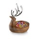 preview thumbnail 1 of 12, Nambe Holiday Reindeer Candy Dish Silver and Brown