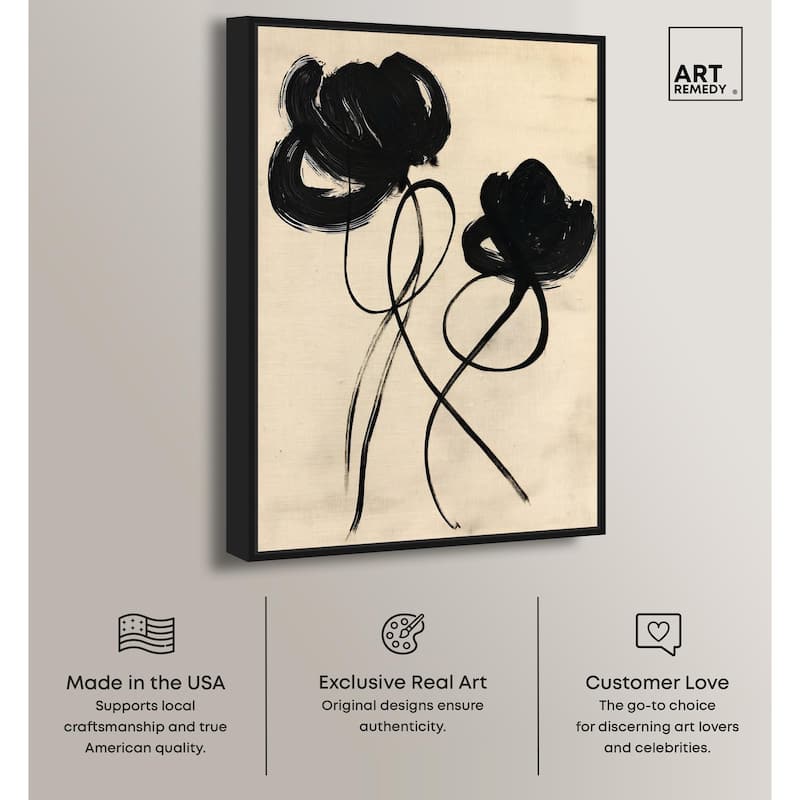 Florals in the Minimal II Canvas by Art Remedy