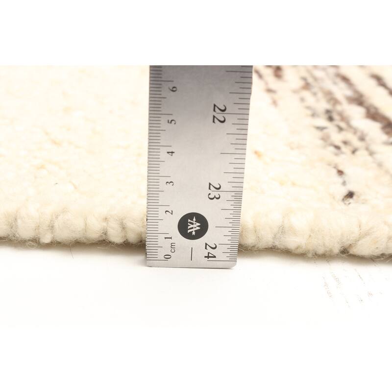 ECARPETGALLERY Braid weave Sienna Cream Wool Rug - 5'6 x 7'4