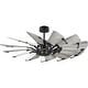 preview thumbnail 6 of 8, Springer Collection 52-Inch Matte Black 12-Blade DC Motor Windmill Ceiling Fan - 52 in x 52 in x 17.375 in