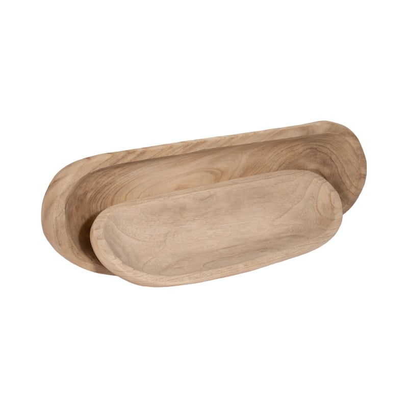 Sagebrook Home Coastal Decorative Wooden Plates