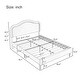 preview thumbnail 18 of 66, Velvet Upholstered Platform Bed Smart LED Bed Frame with Adjustable Height Headboard, Noise-Free Slat Support for Night's Sleep
