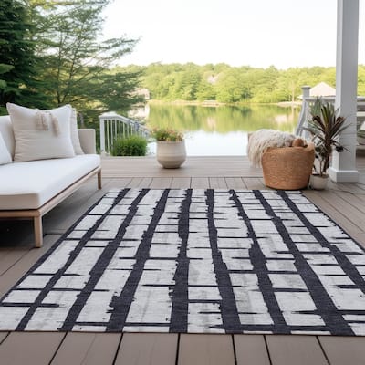Machine Washable Indoor/ Outdoor Chantille Contemporary Rug