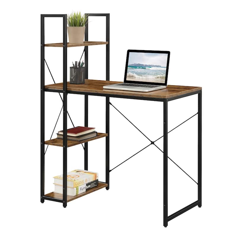 Convenience Concepts Designs2Go Office Workstation Desk with Shelves