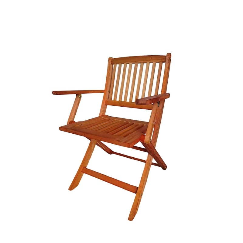 4 Piece Folding Solid Wood Kitchen Dining Chair with Backrest, Armrests for Dining Room Kitchen Living Room Bedroom Terrace