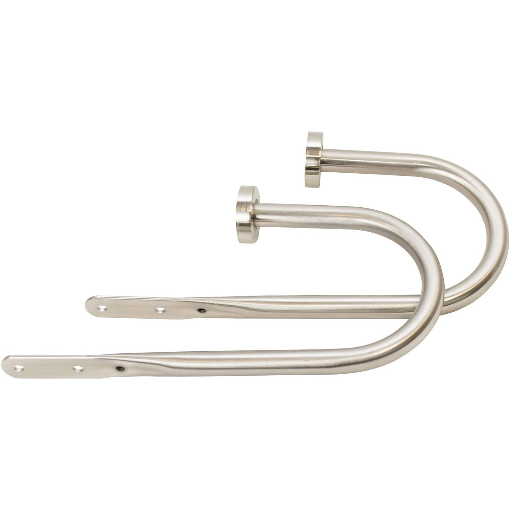 Meriville Set of 2 Decorative Black End Cap Window Curtain Holdbacks