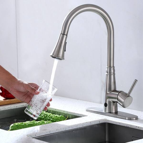 Shop Costway Motion Sense Touchless Kitchen Faucet Pull Down