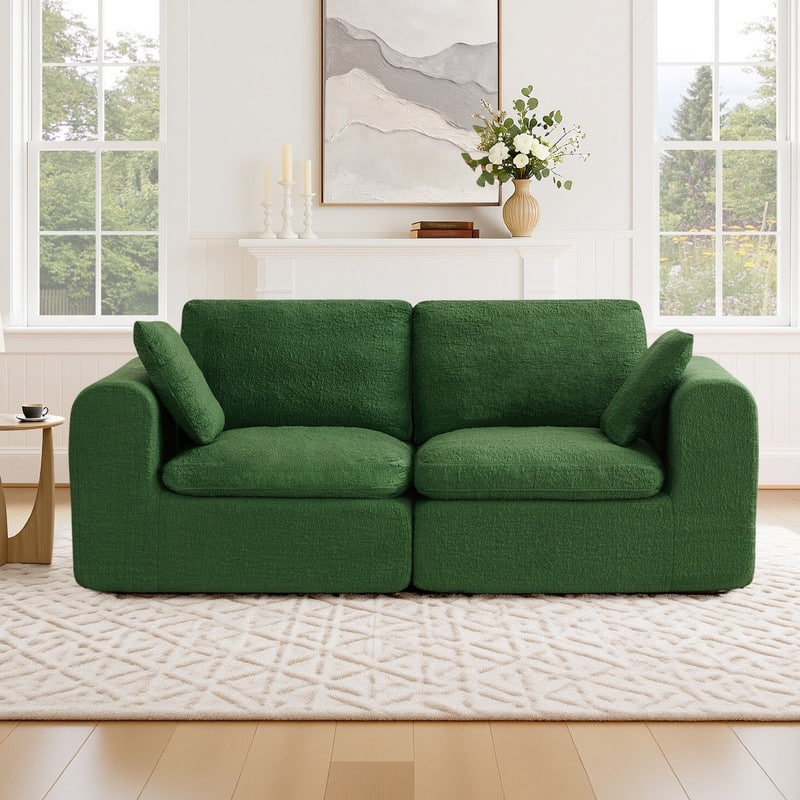 Spruce & Spring Compressed Modular Sectional Boneless Sofa for Living Room