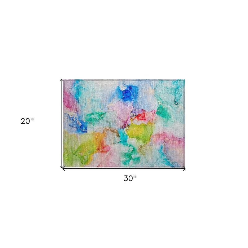 Dava Unique Abstract Weather Resistant Versatile Elegance Runner Outdoor Rug