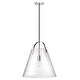 preview thumbnail 1 of 0, Dainolite Polly Modern and Contemporary 1 Light Incandescent Pendant, Polished Chrome w/ Clear Glass