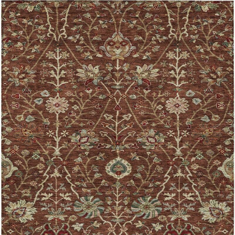 HomeRoots Floral Transitional Rectangle Outdoor Rug