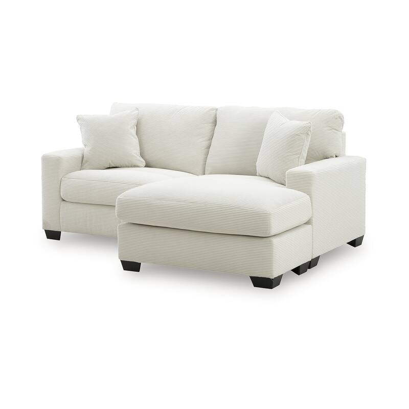 Signature Design by Ashley Ammon White Sofa Chaise - 85" W x 62" D x 40" H