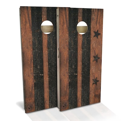Washington DC Flag Rustic Outdoor Cornhole Board Set