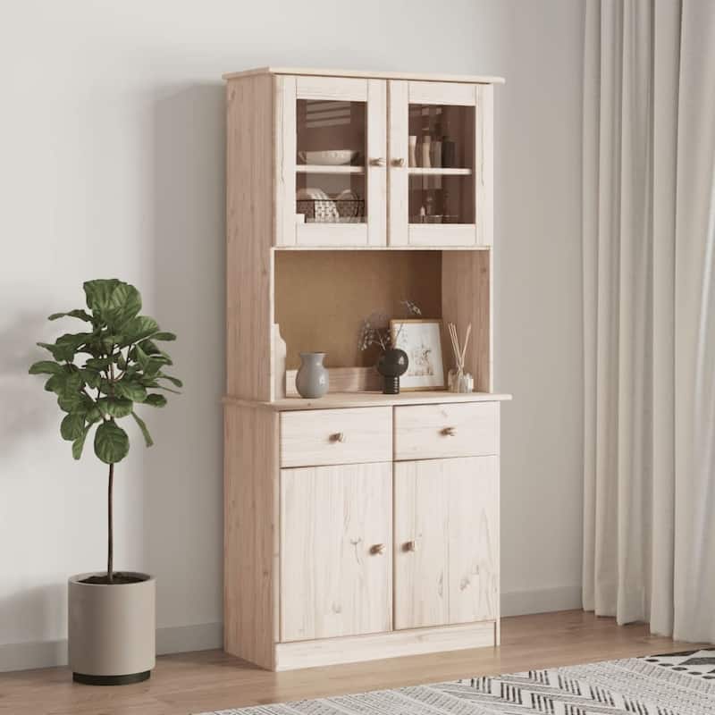 vidaXL Dresser Top ALTA 30.3"x11.8"x36.2" Solid Wood Pine - 30.3" x 11.8" x 36.2"