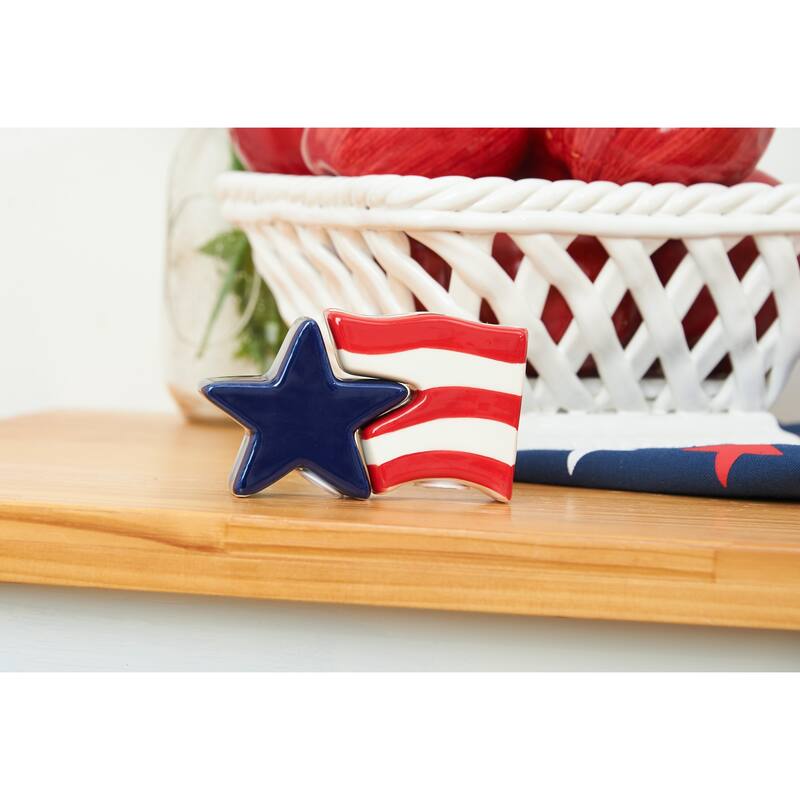 Freedom Flag July Fourth Salt & Pepper Shaker Set