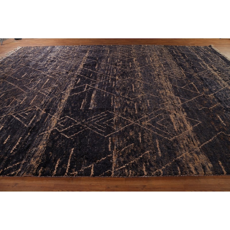 Plush Moroccan Large Area Rug Handmade Wool Carpet - 11'11"x 15'9"