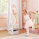 preview thumbnail 5 of 8, Gymax Swivel Kids Jewelry Cabinet w/ Lights Full-Length Mirror &
