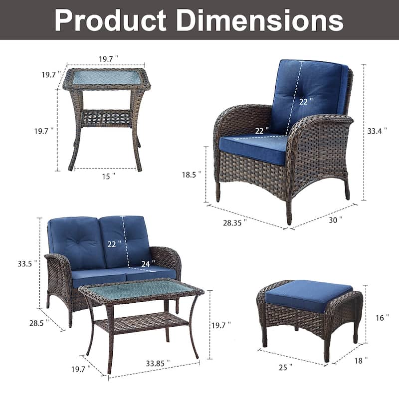 7 Piece Outdoor Patio Furniture Sets