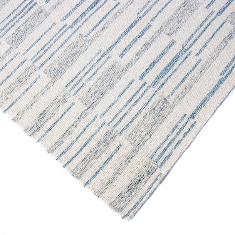 Bashian Naveen Ivory & Blue Transitional Area Rug