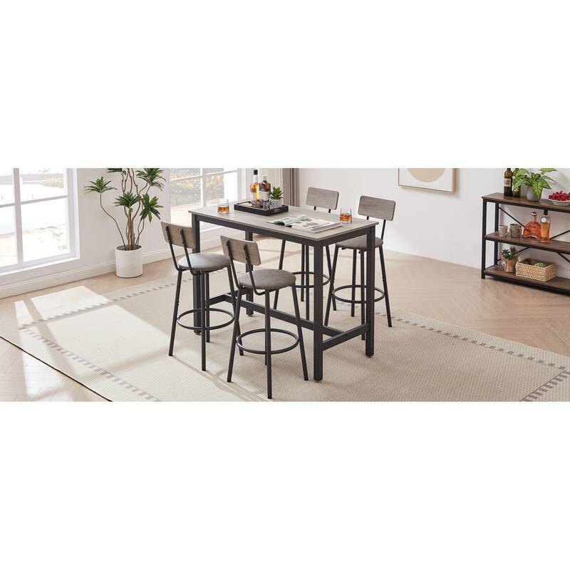 Dining Table with Adjustable Feet Office Table Coffee Table - Grey