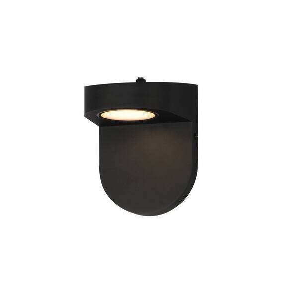 slide 1 of 1, Maxim 86198/PHC Ledge 6" Tall Outdoor Wall Sconce Black