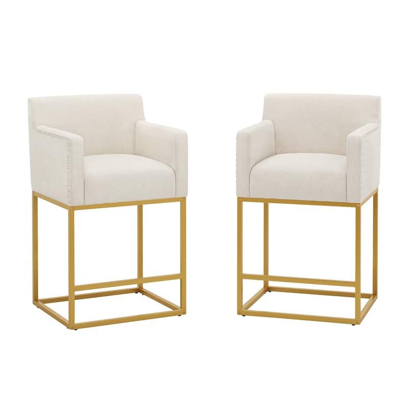 Modern Counter Height Bar Stools Fabric Upholstered Counter Stool