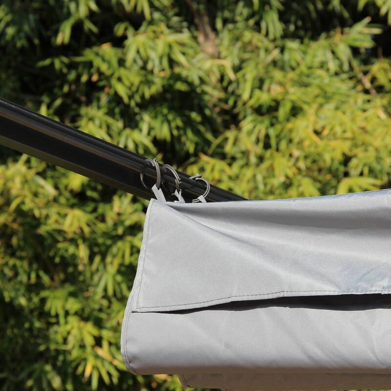 Outsunny 11.5' x 11.5' Retractable Pergola Canopy, Outdoor UV Protection & Sun Shade, Steel Frame