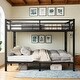 preview thumbnail 2 of 9, Metal Queen/King/California King Size Bunk Bed with Under Bed Storage