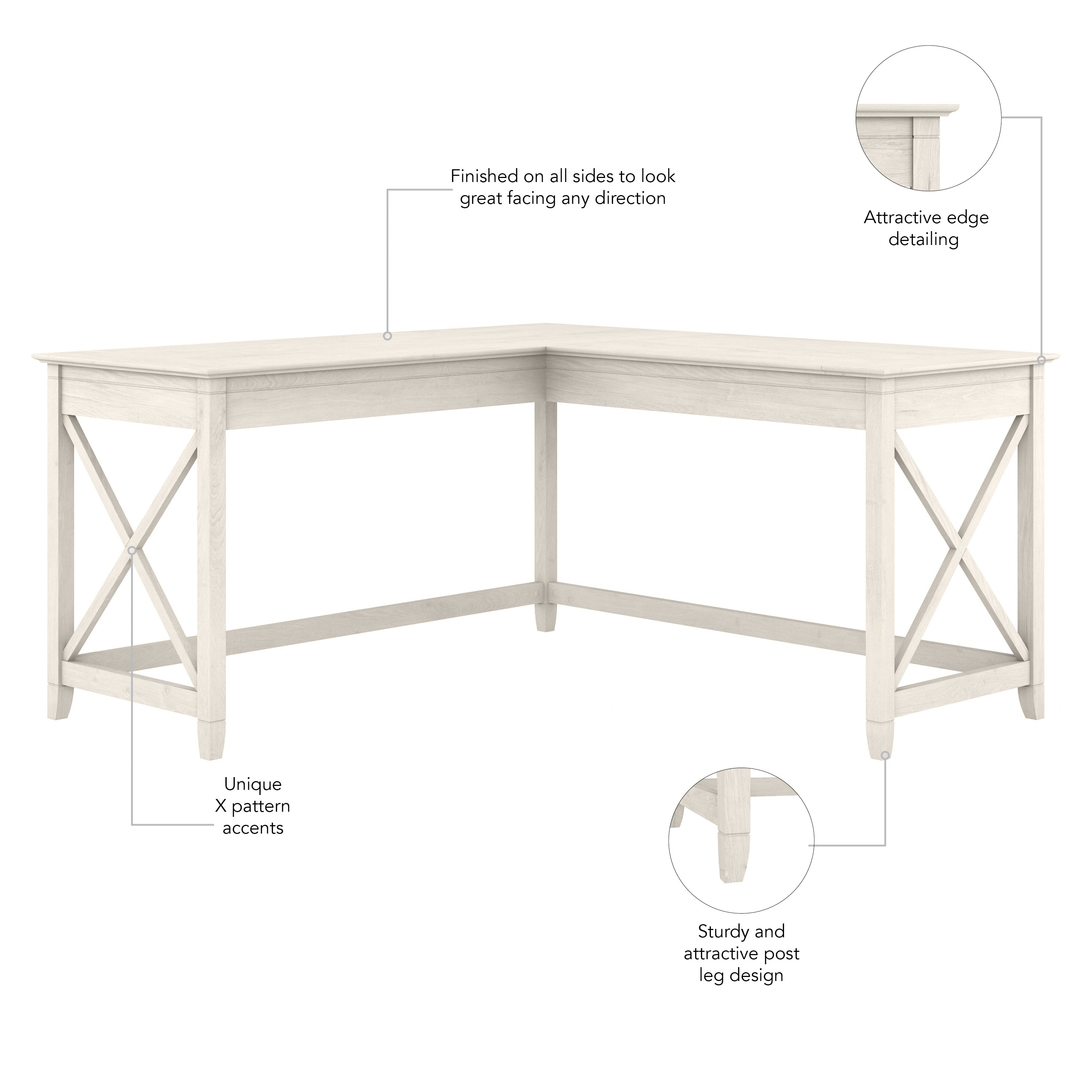 Bush furniture key west 60w l shaped desk kwd160 hotsell