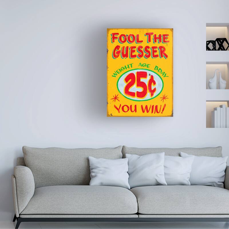 'Fool The Guesser Distressed' Canvas Art Bed Bath