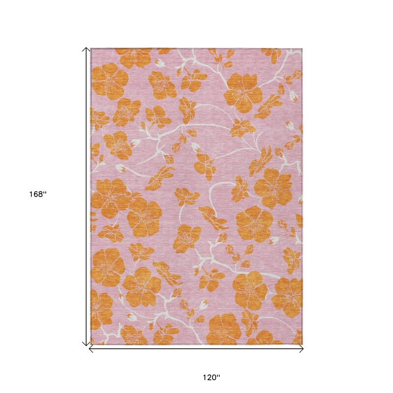 HomeRoots Floral Transitional Rectangle Outdoor Rug