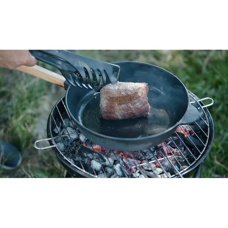 Brizoll Cast Iron Deep Frying Pan w/ Removable Handle