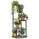 preview thumbnail 7 of 10, 4-Tier Plant Stand Indoor, Wood Plant Flower Shelf Holders for Balcony