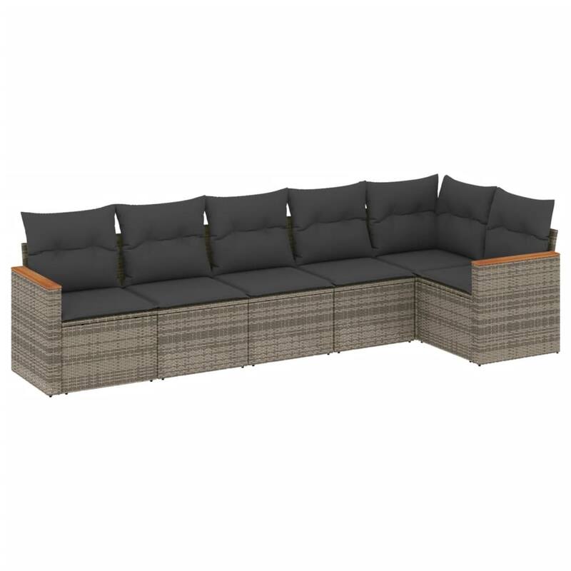 vidaXL Garden Sofa Set Black