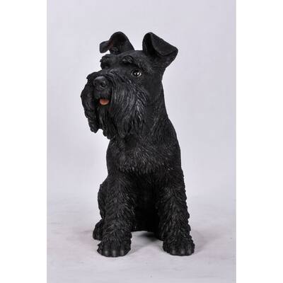 13" Sitting Schnauzer Outdoor Garden Statue