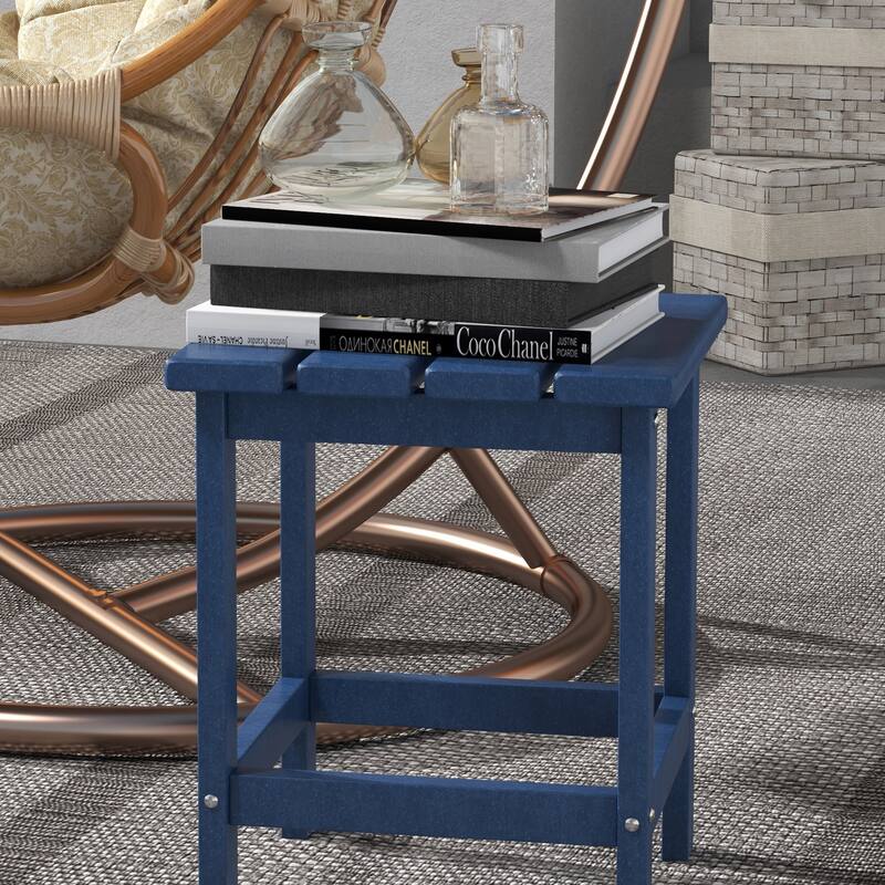 Weather Resistant 15" Outdoor HDPE End Table