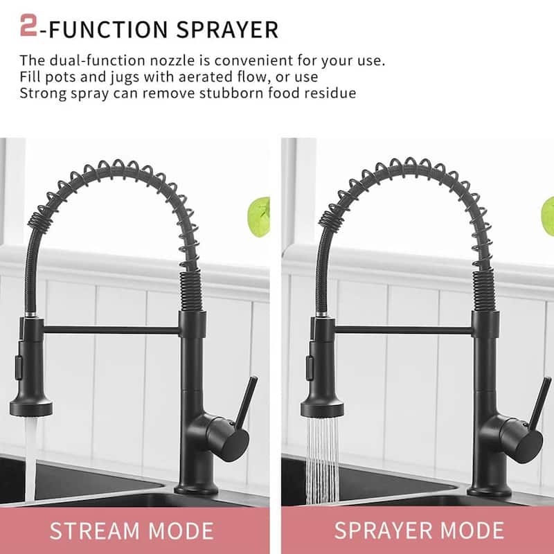 Commercial Kitchen Sink Faucet With Pull Down Sprayer Kitchen Faucets Single Handle Spring High Arc Mixer Faucets With Valve