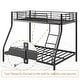 preview thumbnail 6 of 11, Twin Over Full Bunk Bed with Ladder & Guardrail Heavy Duty, Heavy Duty Metal Slats