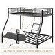 preview thumbnail 6 of 4, Twin Over Full Size Metal Bunk Bed, Bunk Bed Frame Twin Size, Safety Guard & Ladder, No Box Spring Needed