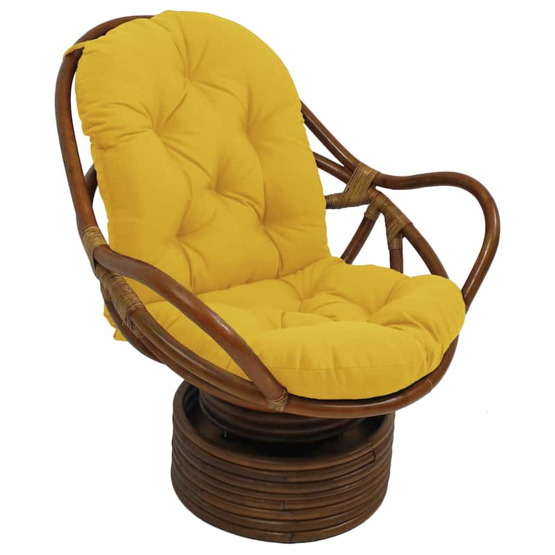 Blazing Needles 48-inch Swivel Rocker Cushion - 24 x 48 - Lemon