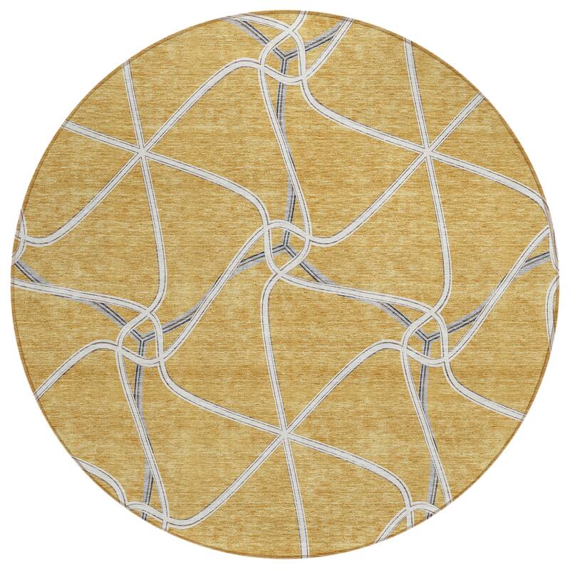 HomeRoots Geometric Contemporary Rectangle Outdoor Rug