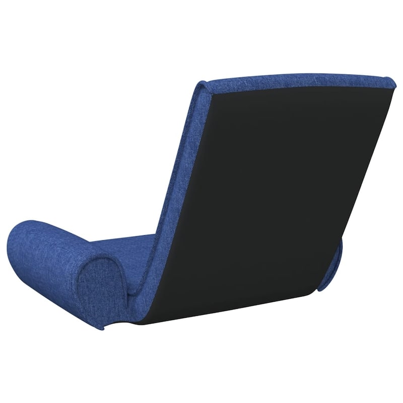 vidaXL Folding Floor Chair Blue Fabric - 26" x 26.4" x 20.1"