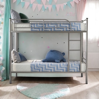 Twin Over Twin Metal Bunk Bed,Bunk Bed Save Space or Split Into 2 Beds