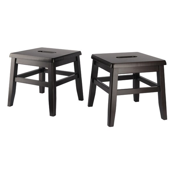 2 Pc Conductor Stool Set 12.8 x 12.8 x 12 inches Bed Bath