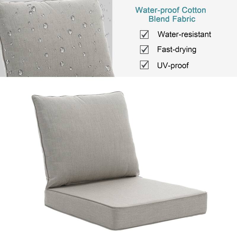 24"x23" Deep Seat Sunbrella Thick Cushion For Outdoor Club Chair,Rocking Chair