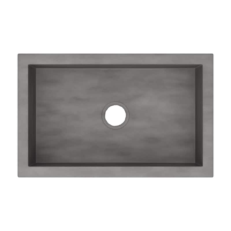 Native Trails NSK3019 NativeStone 30" Undermount Single Basin Concrete