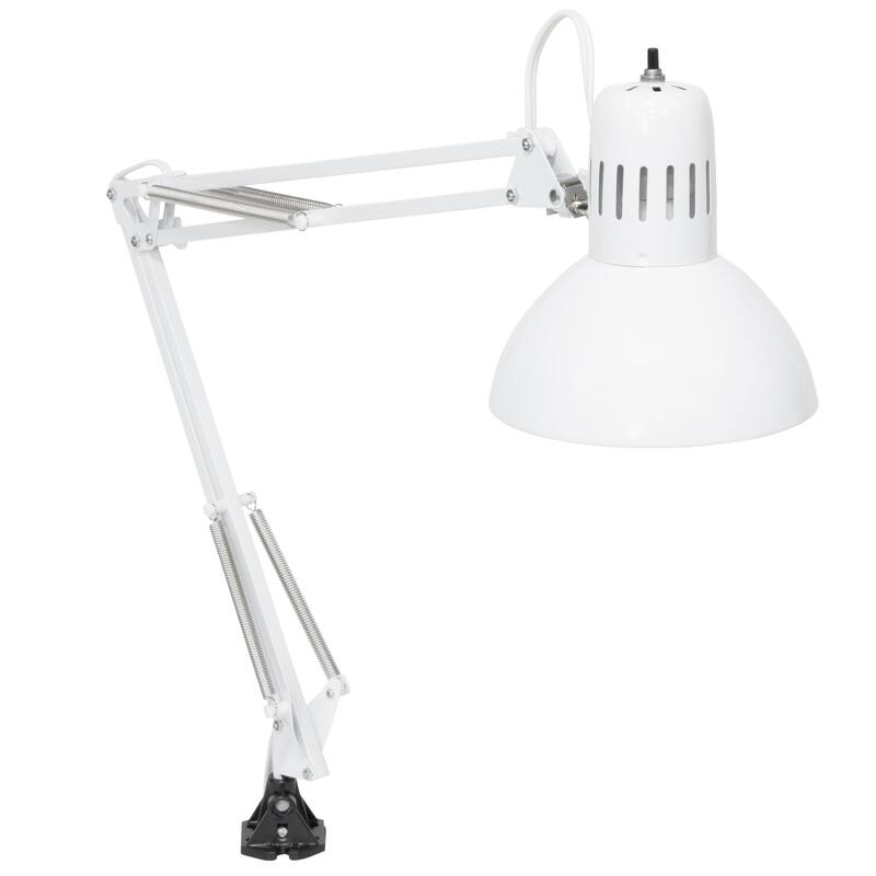 Studio Designs Swing Arm Desk Lamp with LED Bulb and Clamp Base
