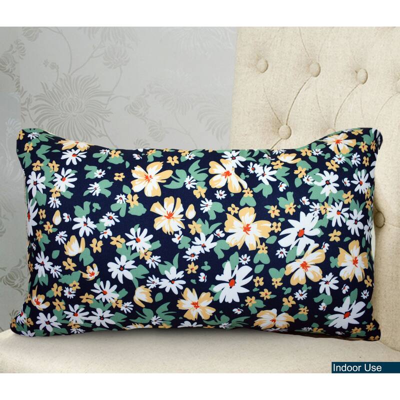 Decorative Indoor/Outdoor Weatherproof Throw Pillows with Inserts for Your Patio Furniture, Chairs, Indoor Décor - 12x20 Inches